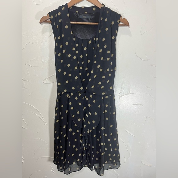 THML Dresses & Skirts - THML Polka Dot Sheer Blouson Dress SZ M